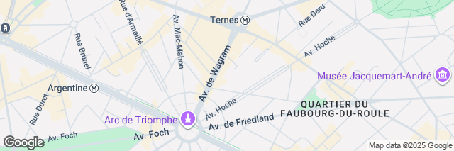 Google Maps Paris 08 Wagram Champs-Elysees, 20 Avenue de Wagram, Paris, 75008, France