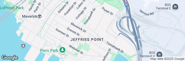 Google Maps Boston Aeropuerto, 100 Tomahawk Dr, Boston, MA 02128-2058, Estados Unidos