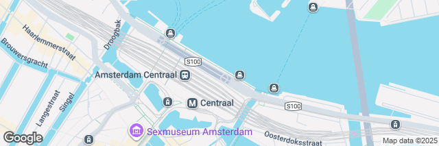 Google Maps Amsterdam Centr. Train Station, De Ruijterkade 44b, Amsterdam, 1012 AA, Netherlands