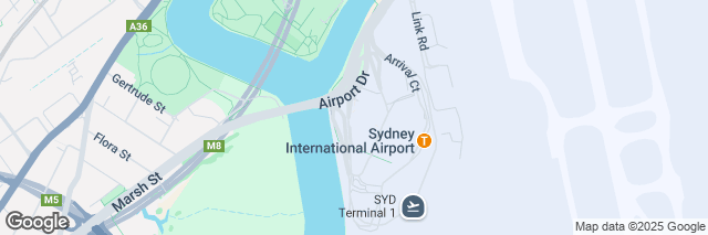 Google Maps Sydney Airport, Departure Plaza, 2020 Mascot, Australia