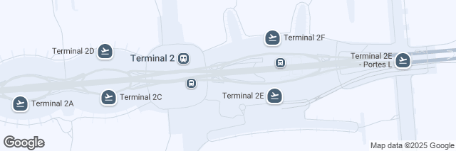 Google Maps Paris Charles de Gaulle Airport, Terminal 2EF - niveau arrivées, Paris Roissy, 95711, France