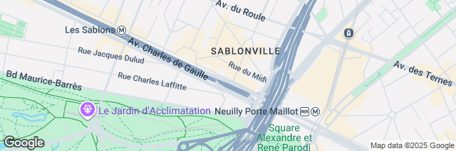 Google Maps Paris Neuilly Porte Maillot, 28 avenue Charles de Gaulle, Neuilly Sur Seine, 92200, France