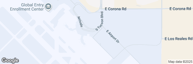 Google Maps Tucson Int Airport (TUS), Rental Car Center 7275 S Tucson Blvd, Tucson, AZ 85756-6947, United States of America